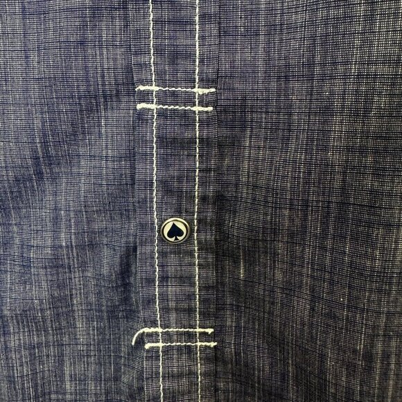 2/$30 Drill Mens Slim Fit Button Down Denim Shirt Size XL Blue Casual Skater - Picture 4 of 13